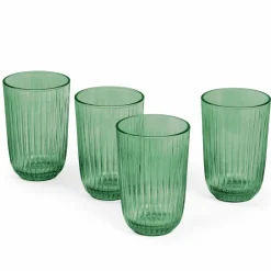 Vattenglas, 37 cl, Ø 8 cm, 4 st, grön