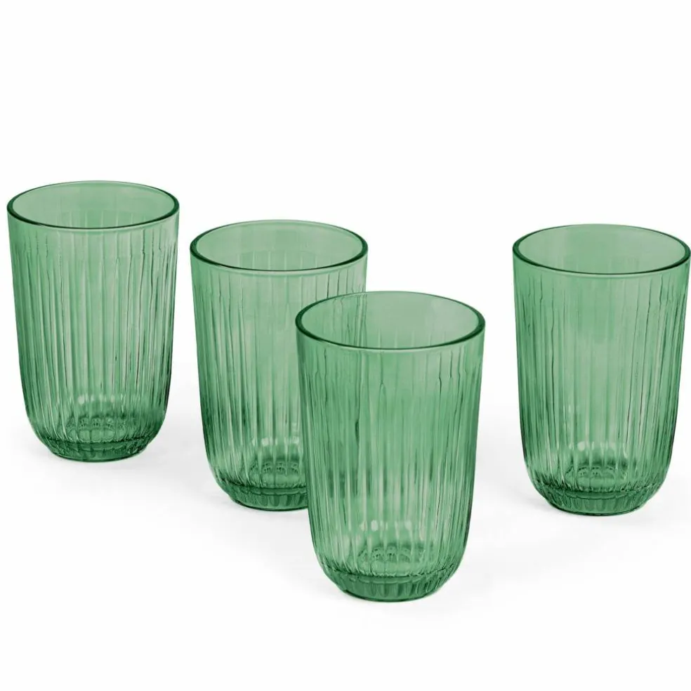 Vattenglas, 37 cl, Ø 8 cm, 4 st, grön