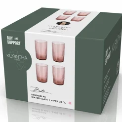 Vattenglas 28 cl 4-pack, bärnsten