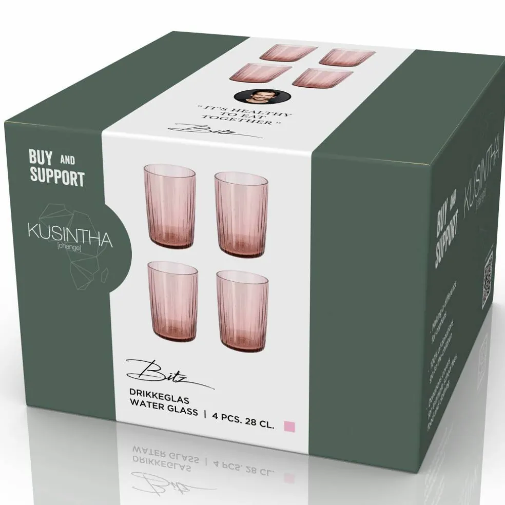 Vattenglas 28 cl 4-pack, bärnsten