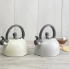 Vattenkittel med vissla 1,4 liter Beige