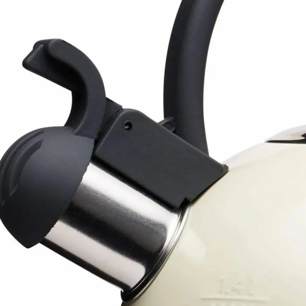 Vattenkittel med vissla 1,4 liter Beige