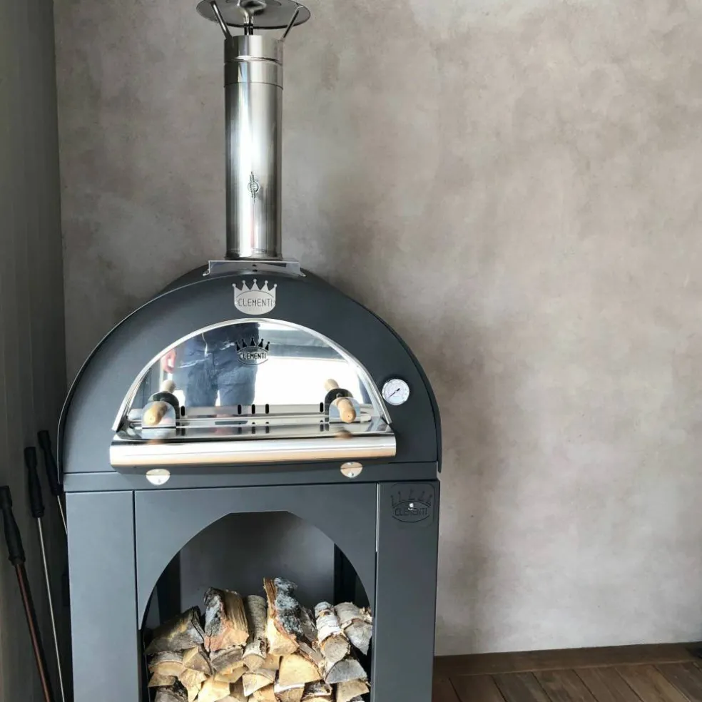 Vedeldad Pizzaugn 60x60 cm. Rostfritt stål