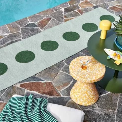 Vera Pop matta 70 × 280 cm, leaf/misty mint