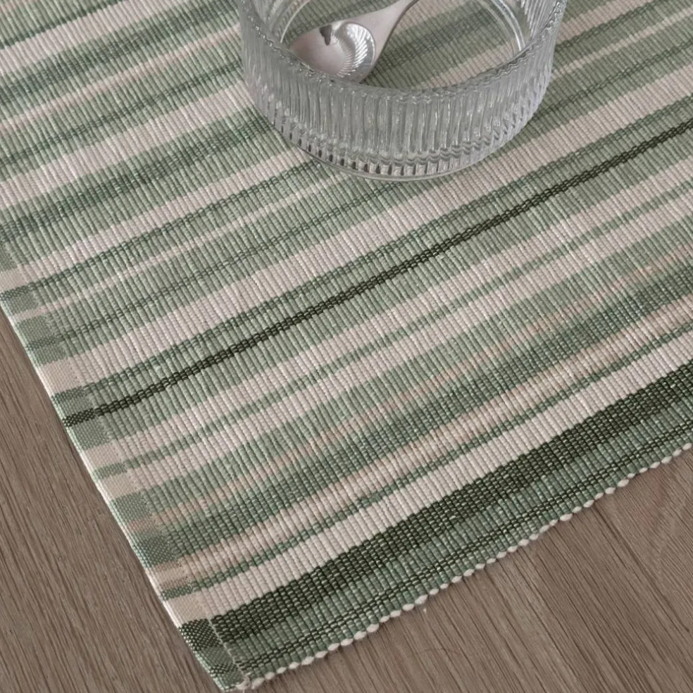 Vibeke Klint bordstablett 33 × 48 cm, breda linjer, blå