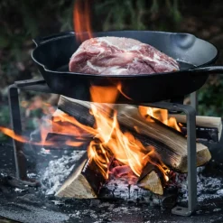 Vikbart grillställ
