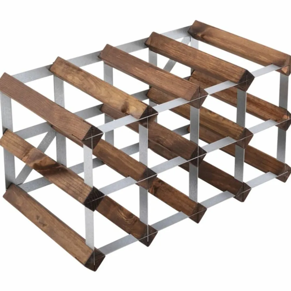 Vinställ Påbyggnadsbart 12 Flaskor Light oak