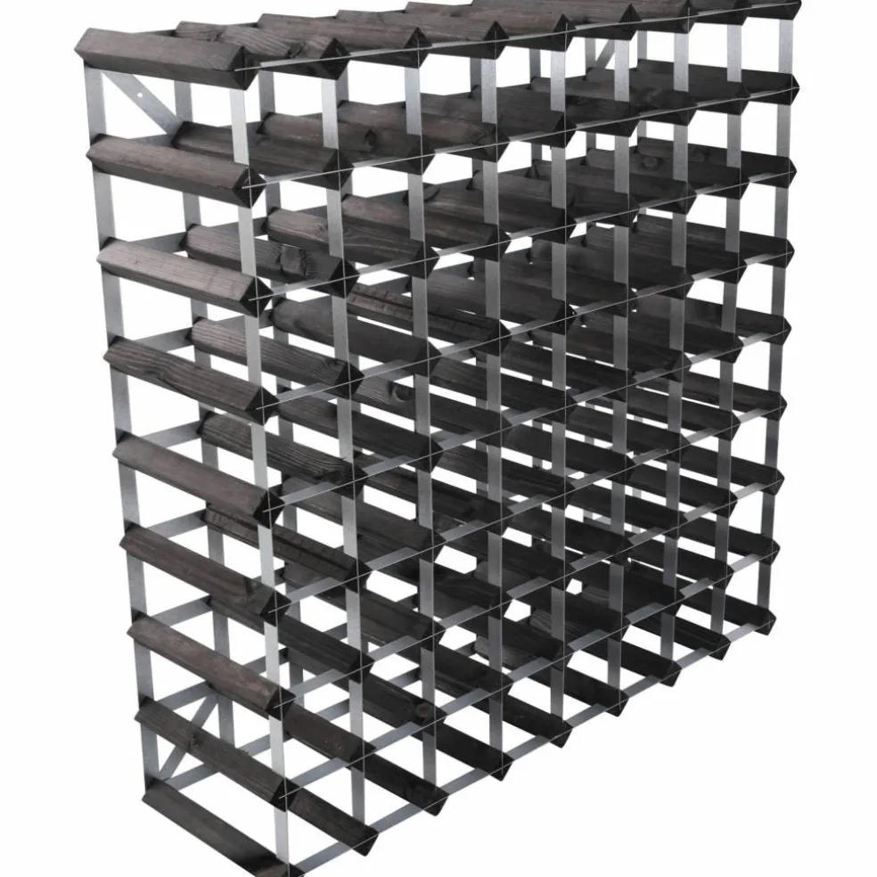 Vinställ Påbyggnadsbart 15 Flaskor Black Ash
