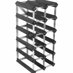 Vinställ Påbyggnadsbart 15 Flaskor Black Ash