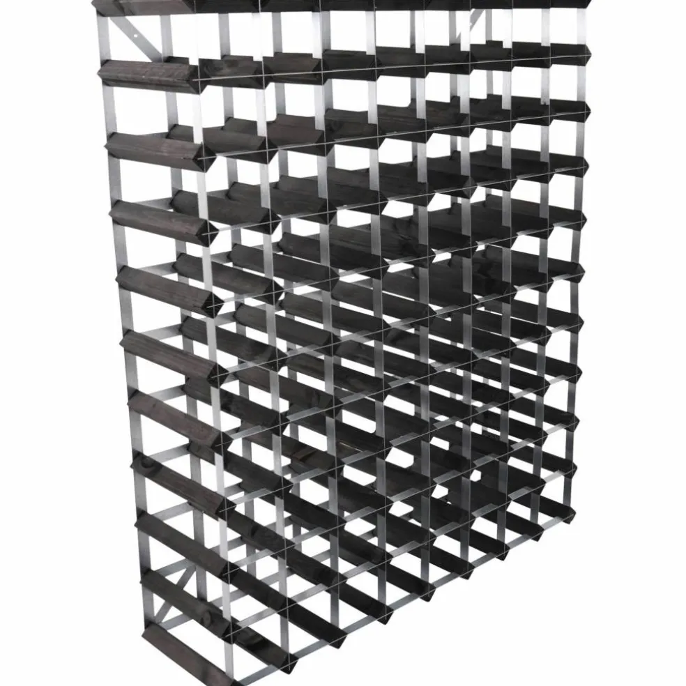 Vinställ Påbyggnadsbart 15 Flaskor Black Ash