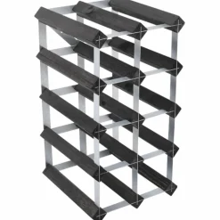 Vinställ Påbyggnadsbart 12 Flaskor Black Ash