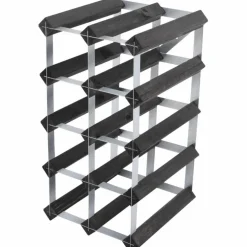 Vinställ Påbyggnadsbart 12 Flaskor Black Ash