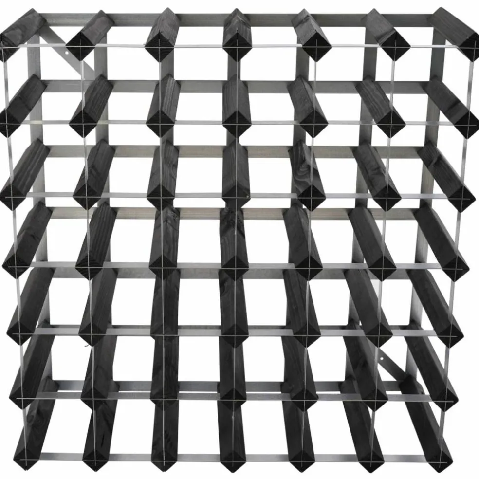 Vinställ Påbyggnadsbart 12 Flaskor Black Ash