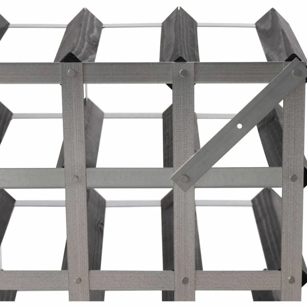 Vinställ Påbyggnadsbart 30 Flaskor Black Ash