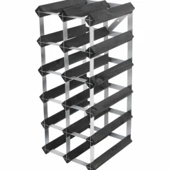 Vinställ Påbyggnadsbart 90 Flaskor Black Ash
