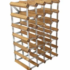 Vinställ Påbyggnadsbart 30 Flaskor Dark oak