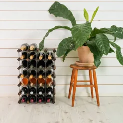 Vinställ Påbyggnadsbart 30 Flaskor Dark oak