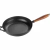 Vintage Stekpanna med trähandtag 24 cm.