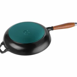 Vintage Stekpanna med trähandtag 24 cm.