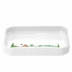 Vinter Plissé Fat rektangulärt, 18x12 cm