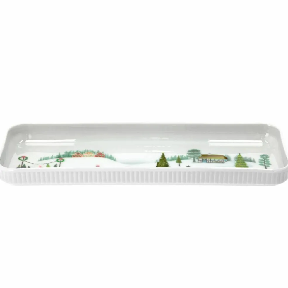Vinter Plissé Fat rektangulärt, 36x12 cm