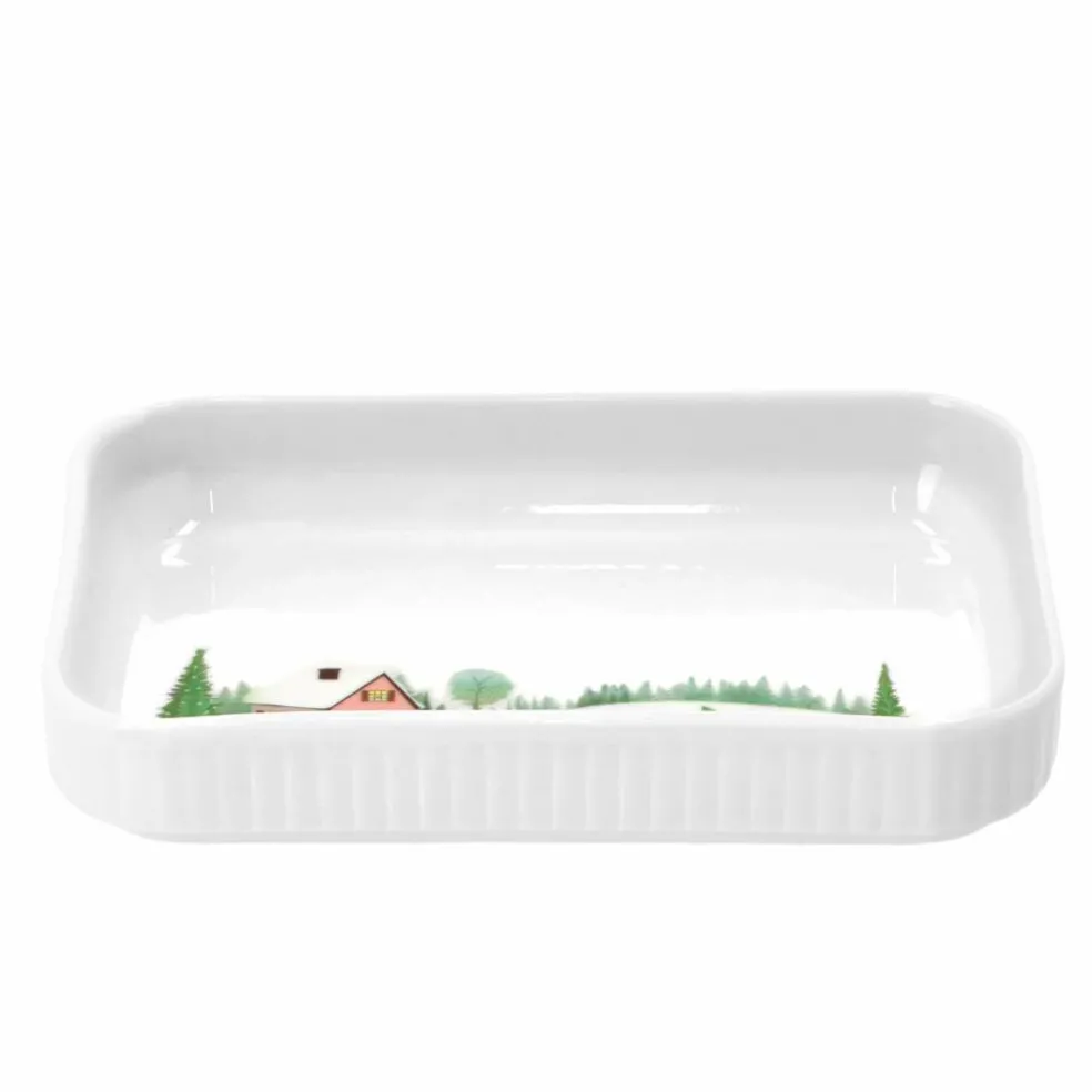 Vinter Plissé Fat rektangulärt, 36x12 cm