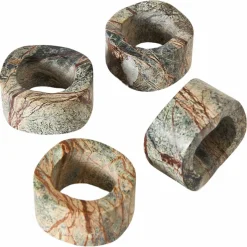 Vita servettring 4-pack, seagrass