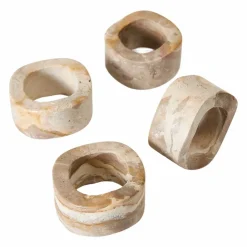 Vita servettring 4-pack, seashell