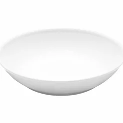 Vit Plissé djup sallads-/ pastatallrik