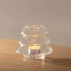 Värmeljushållare julgran, brun