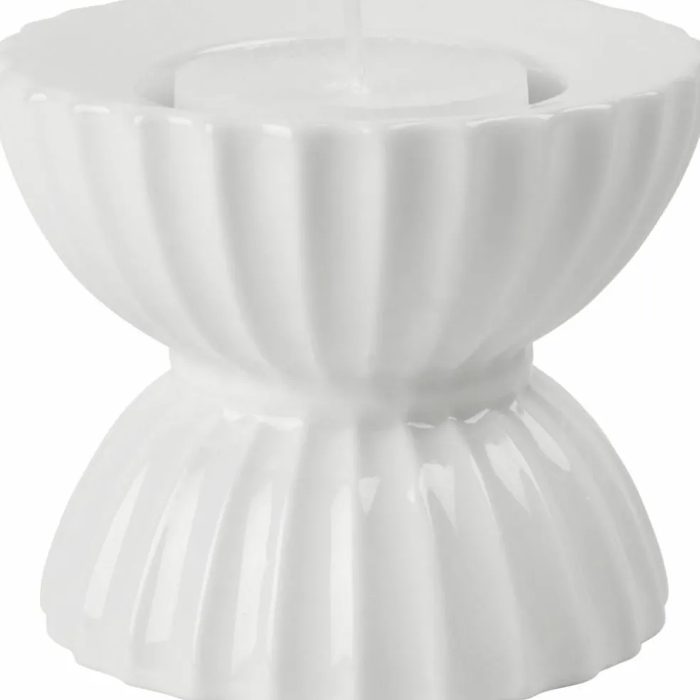 Värmeljusstake, 8 cm, vit