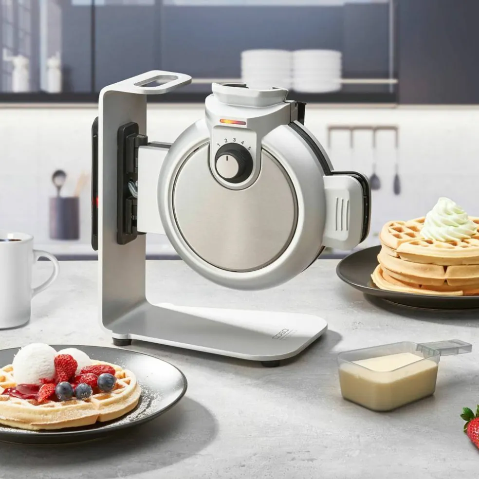 WaffleUp belgiskt våffeljärn 18 cm, stål/svart