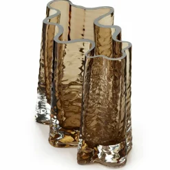 Wide vas, 24 cm, cognac