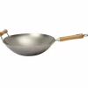 Wok i kolstål 36 cm