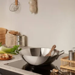 Wok 5 liter, rostfritt stål