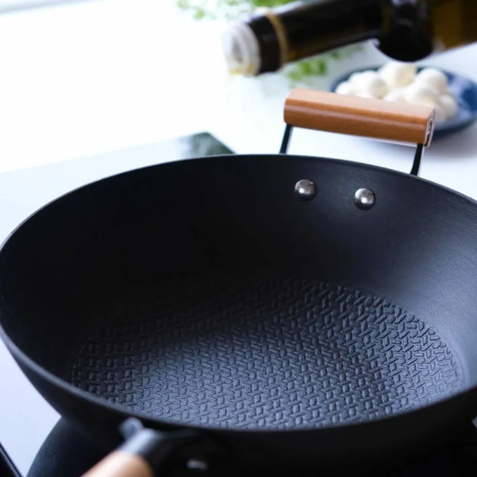 Wok lättviktsgjutjärn 30 cm