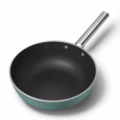 Wokpanna 30 cm, smaragdgrön