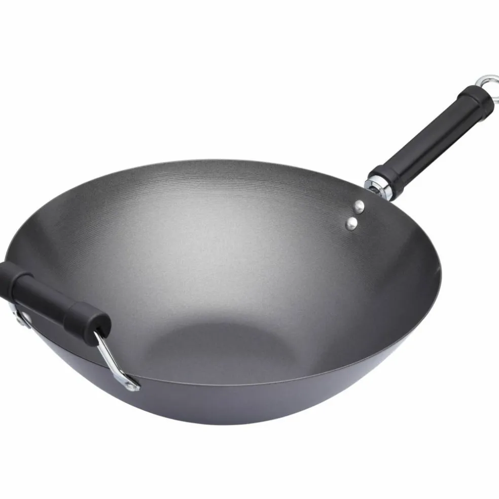 Wokpanna 30 cm, svart