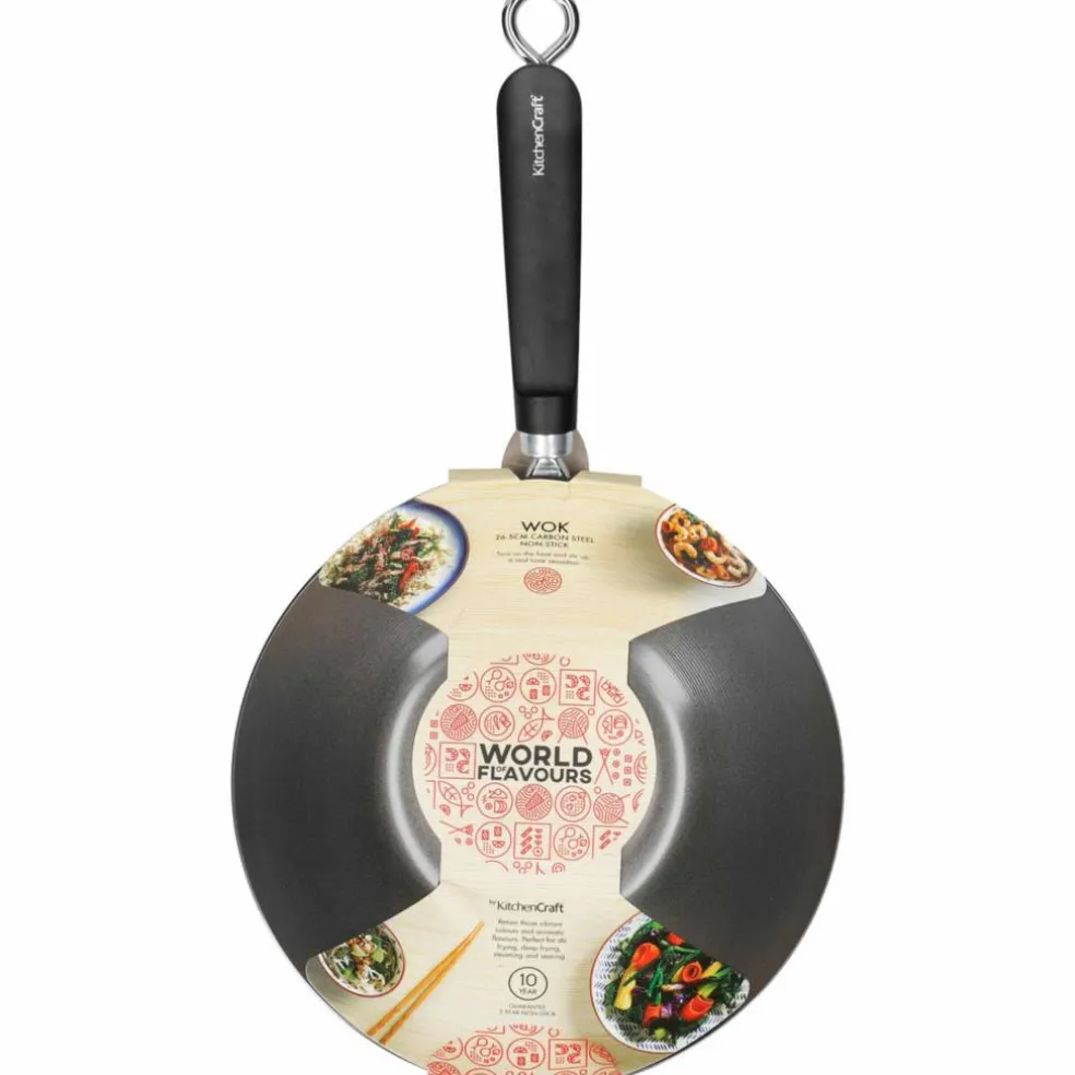 Wokpanna 36 cm, svart