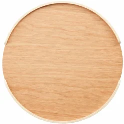 Woody bricka 35 cm, svartbetsad ek