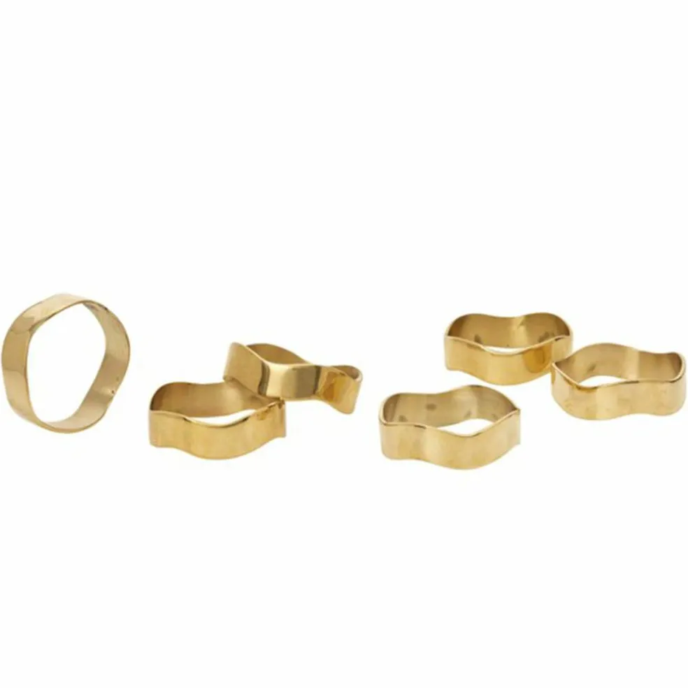 Zina servettring 6-pack, silver
